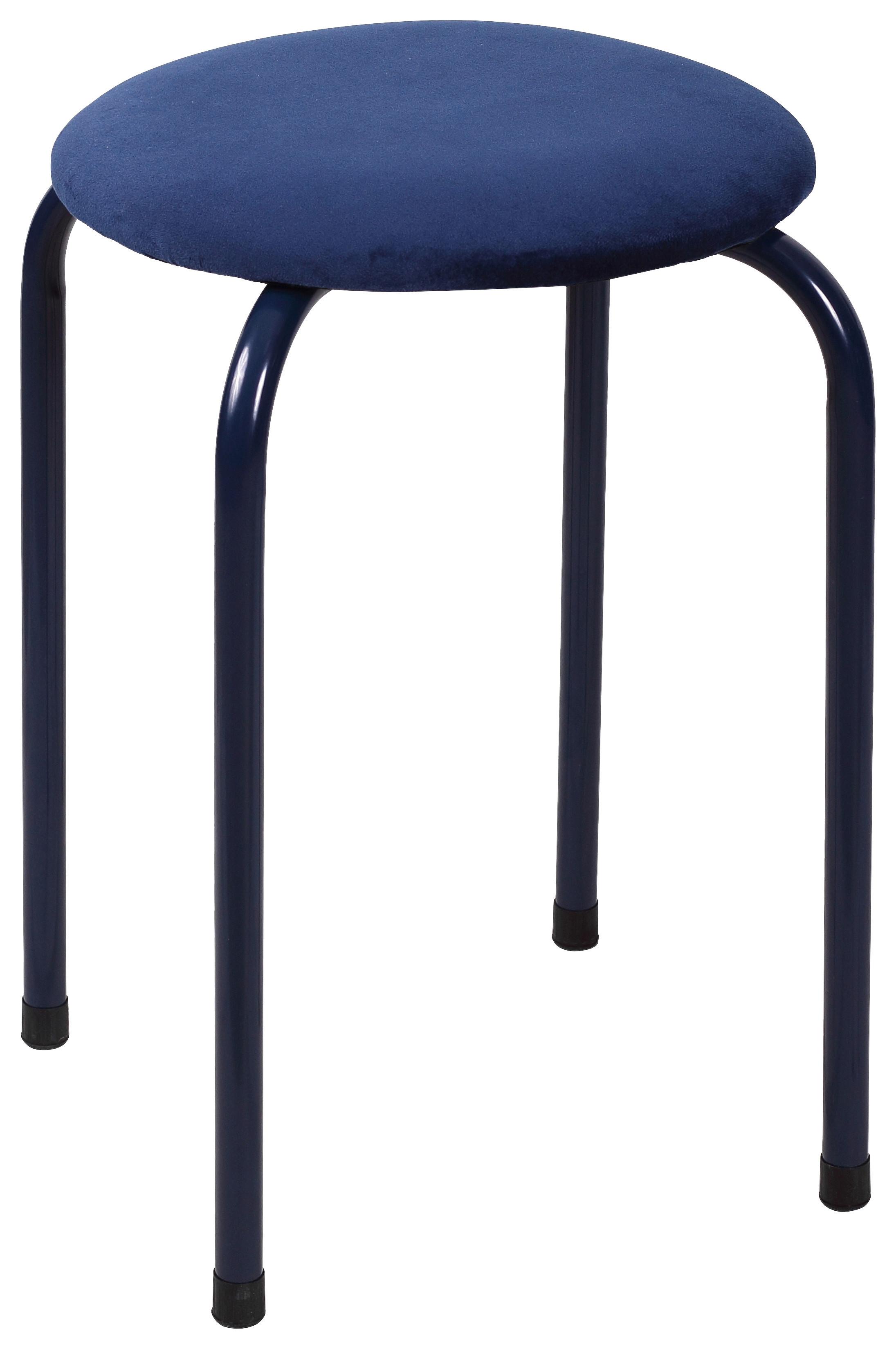 Ülőke Kék Isabelle - Kék, konvencionális, Fém/Textil (30/45cm) - Modern Living