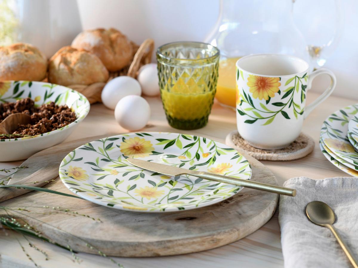 Kombinirani Servis Amarilla, 16-Delni - zelena/bela, Basics, keramika - Creatable