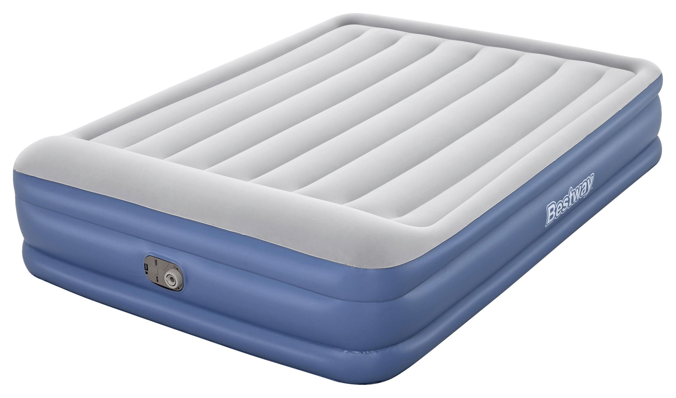 ŁÓŻKO DMUCHANE TRITECH AIR - ciemnoniebieski/jasnoszary, Konventionell, tworzywo sztuczne (203/152/46cm) - Bestway