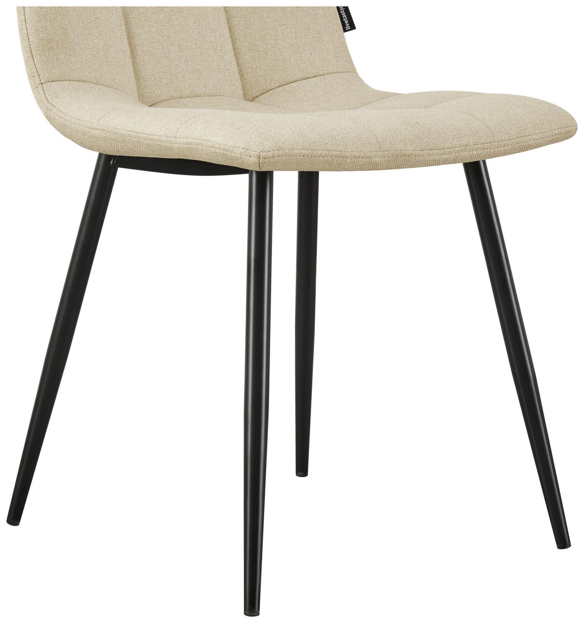 KRZESŁO EMPOLI - beżowy/czarny, Modern, metal/drewno (45/86/55cm) - Livetastic