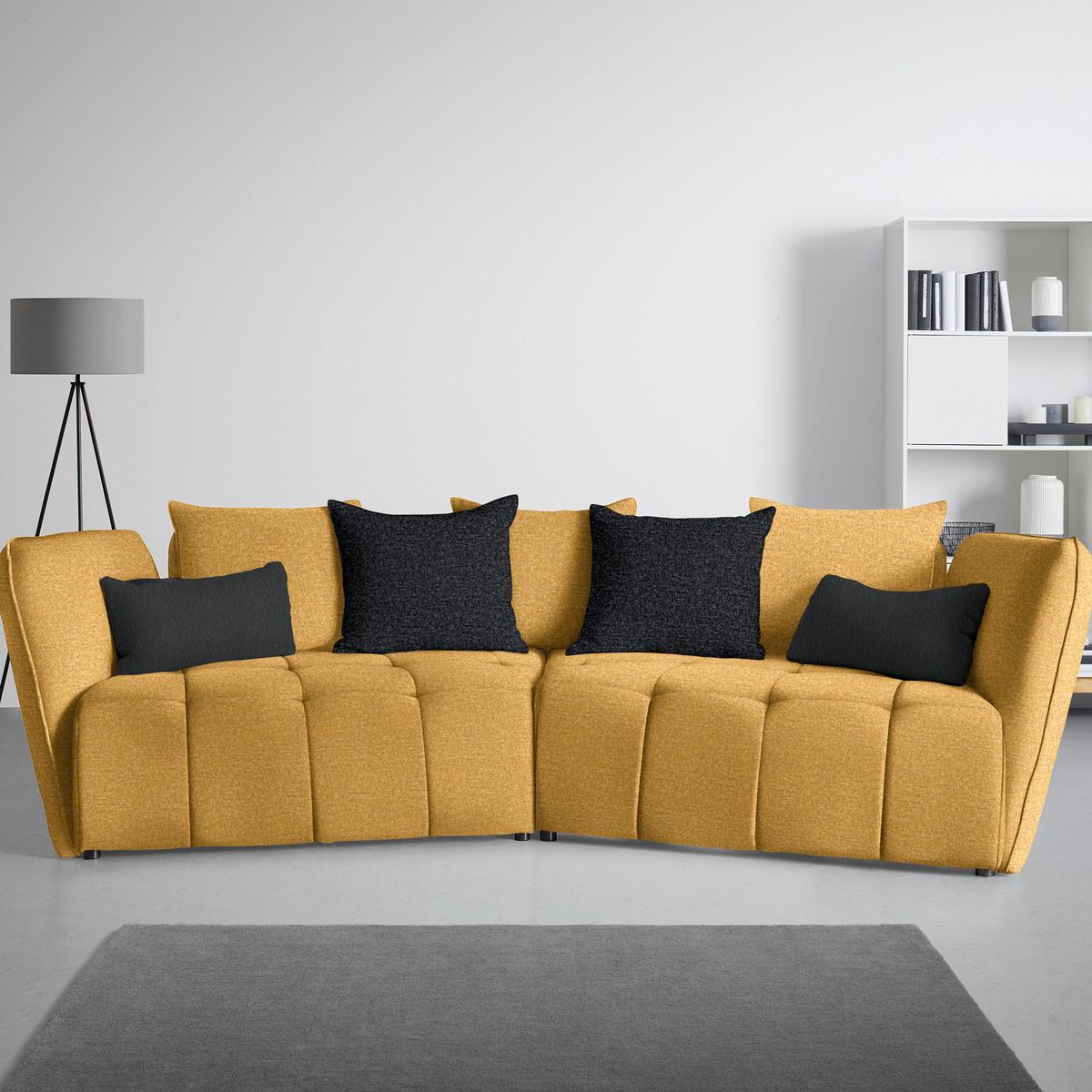 Mega Sofa Sofi - siva/tamno siva, Moderno, tekstil (294/93/152cm) - Premium Living