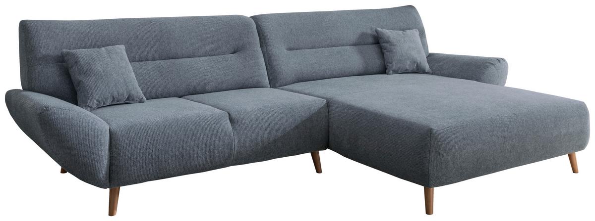 Wohnlandschaft Drago Hellblau Chenille - Wildeiche/Hellblau, MODERN, Holz/Textil (290/166cm) - MID.YOU