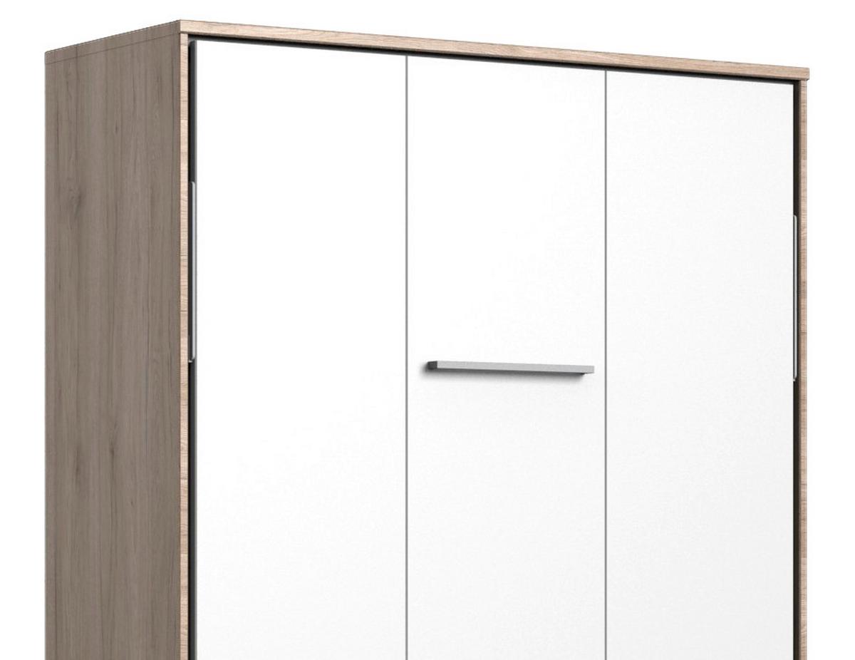 Klappbett Juist ca. 90x200 cm Weiß/Eiche - Eichefarben/Weiß, KONVENTIONELL, Holz/Holzwerkstoff (90/200cm) - MID.YOU