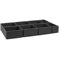Schubladenbox Unit - L in Grau - Grau, KONVENTIONELL, Textil - Premium Living