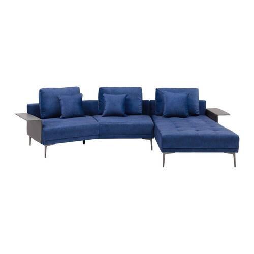 Sarokkanapé Donna - kék/szürke, Modern, textil/fa (345/68/176cm) - Bessagi Home