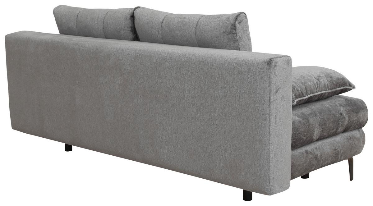 Trosjed Perla - boje grafita/crna, Konvencionalno, tekstil/metal (203/94/96cm) - Modern Living