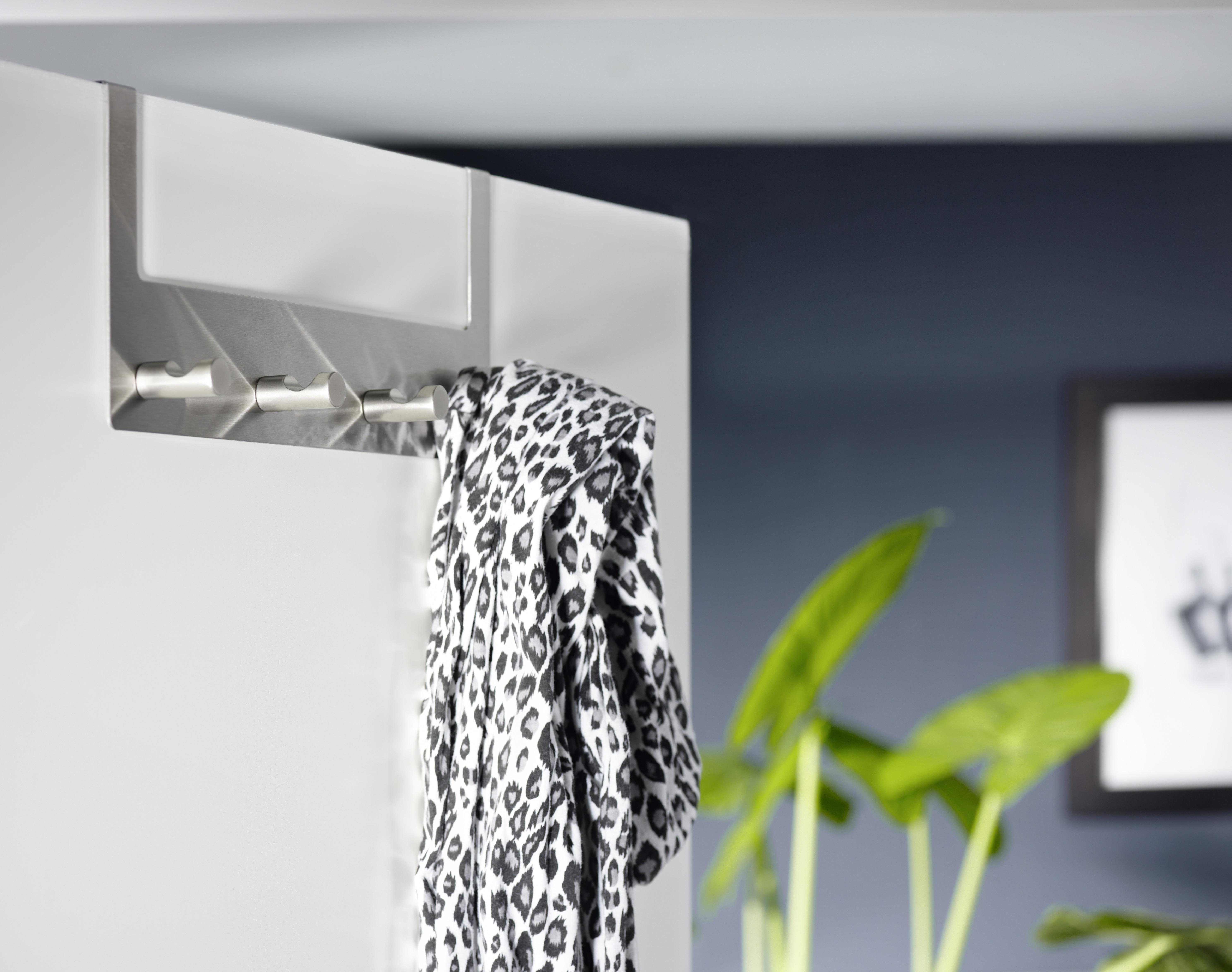 Türgarderobe Edelstahlfarben - Edelstahlfarben, Metall (32/11,5/4cm) - Mömax