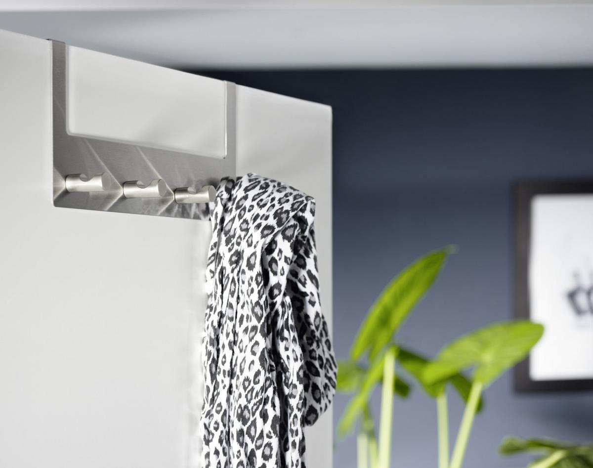 Türgarderobe Edelstahlfarben - Edelstahlfarben, Metall (32/11,5/4cm) - Mömax