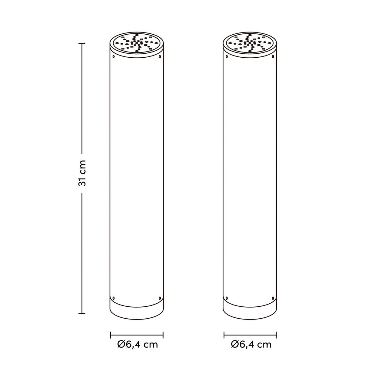LED-Tischleuchte Nolam max. 2,5 Watt - Weiss/Schwarz, Modern, Kunststoff (6,4/31cm) - Modern Living