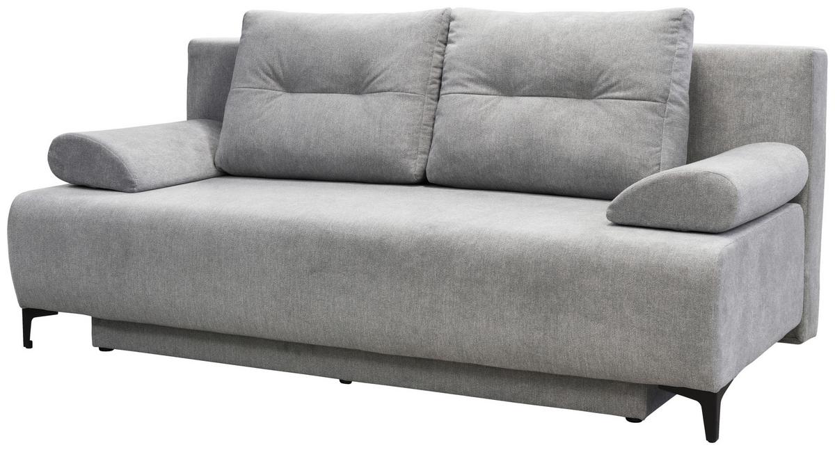 Zofa Boxspring Viera, Svetlo Siva, Ležišče, Predal - črna/svetlo siva, Moderno, kovina/tekstil (201/100/105cm) - Mömax