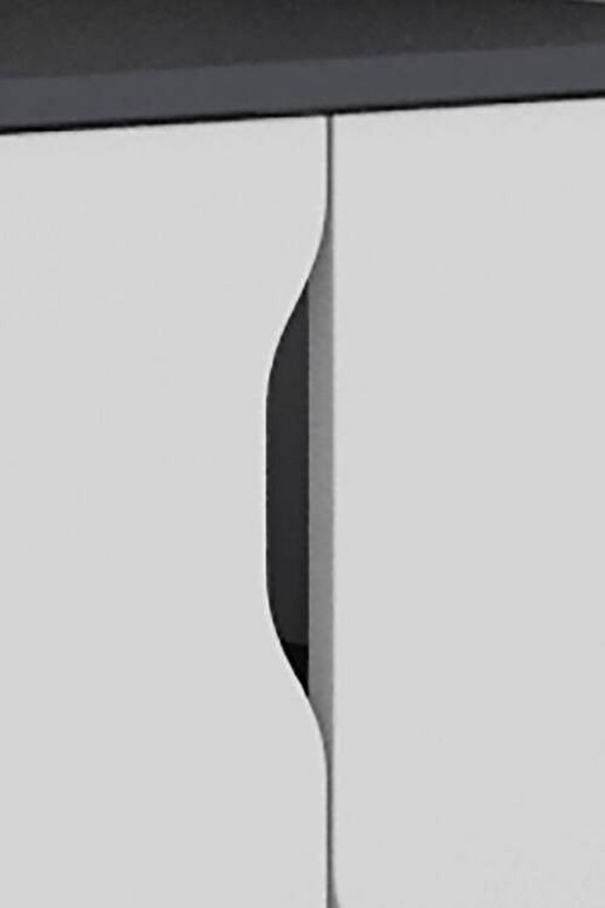 Eckschreibtisch Belfast Schwarz/Weiß ca. 129x105x84cm - Schwarz/Weiß, LIFESTYLE, Holzwerkstoff (129/105/84cm) - MID.YOU