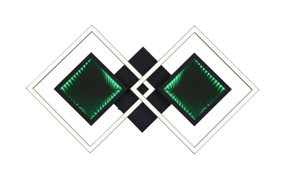 Stropna Led-svetilka Preceval - črna, kovina/umetna masa (41,8/75,3/6,7cm) - Premium Living