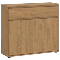 Komoda Calzado - boje hrasta/crna, Moderno, drvni materijal/plastika (92/86/35cm) - Modern Living