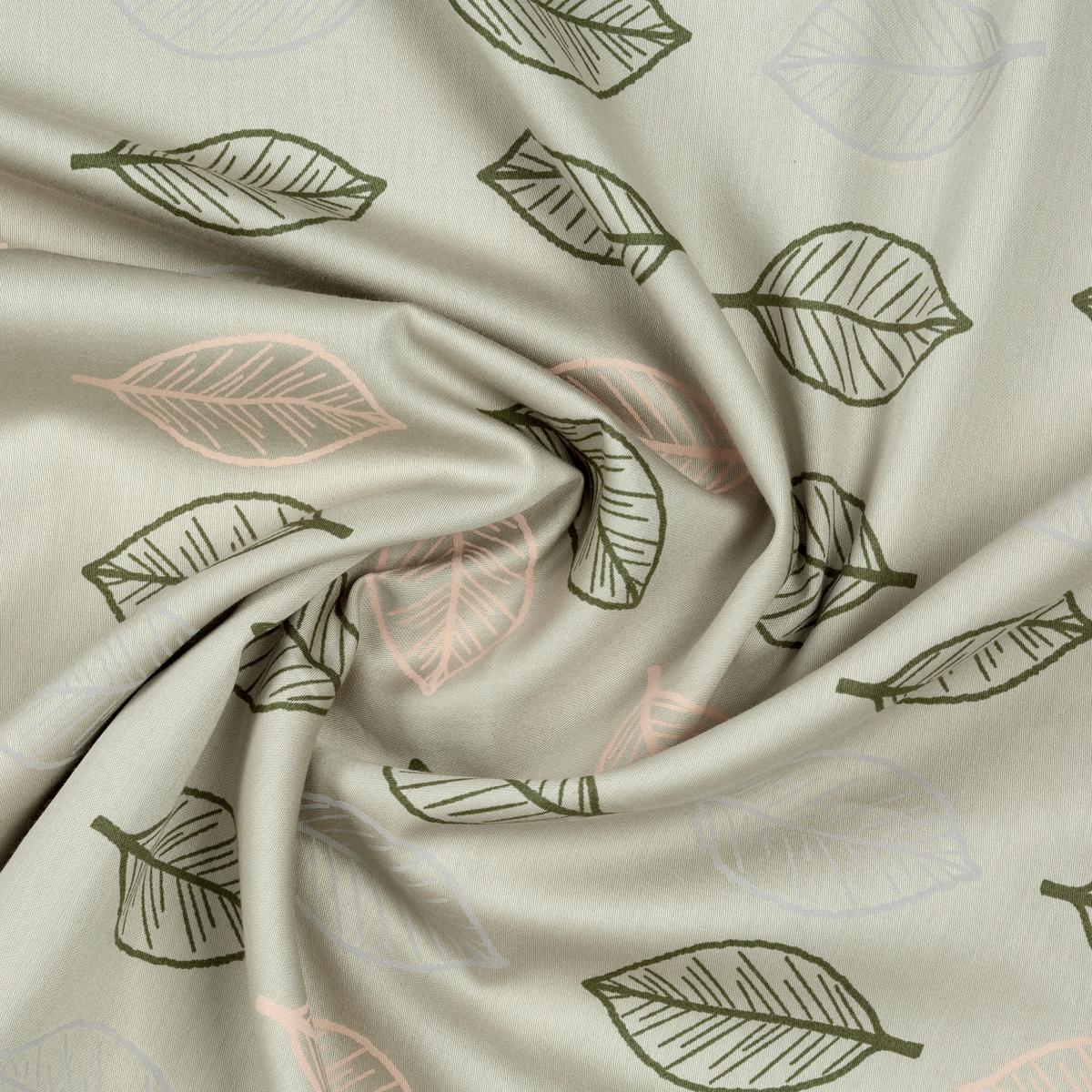Bettwäsche Bio-Lisa in Grün ca. 135x200cm - Grün, MODERN, Textil (135/200cm) - ecoTree