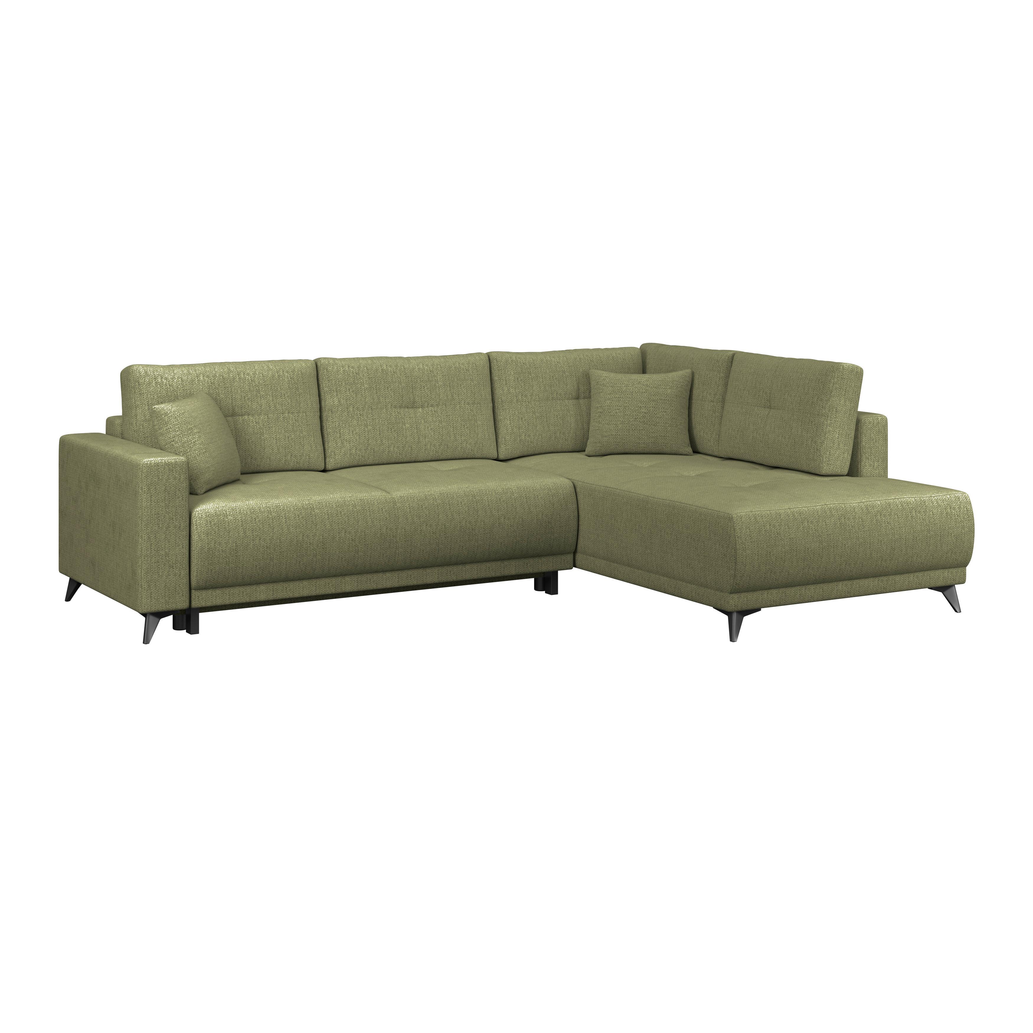 Kutna Garnitura Texas - zelena/crna, Konvencionalno, drvo (259/203cm)