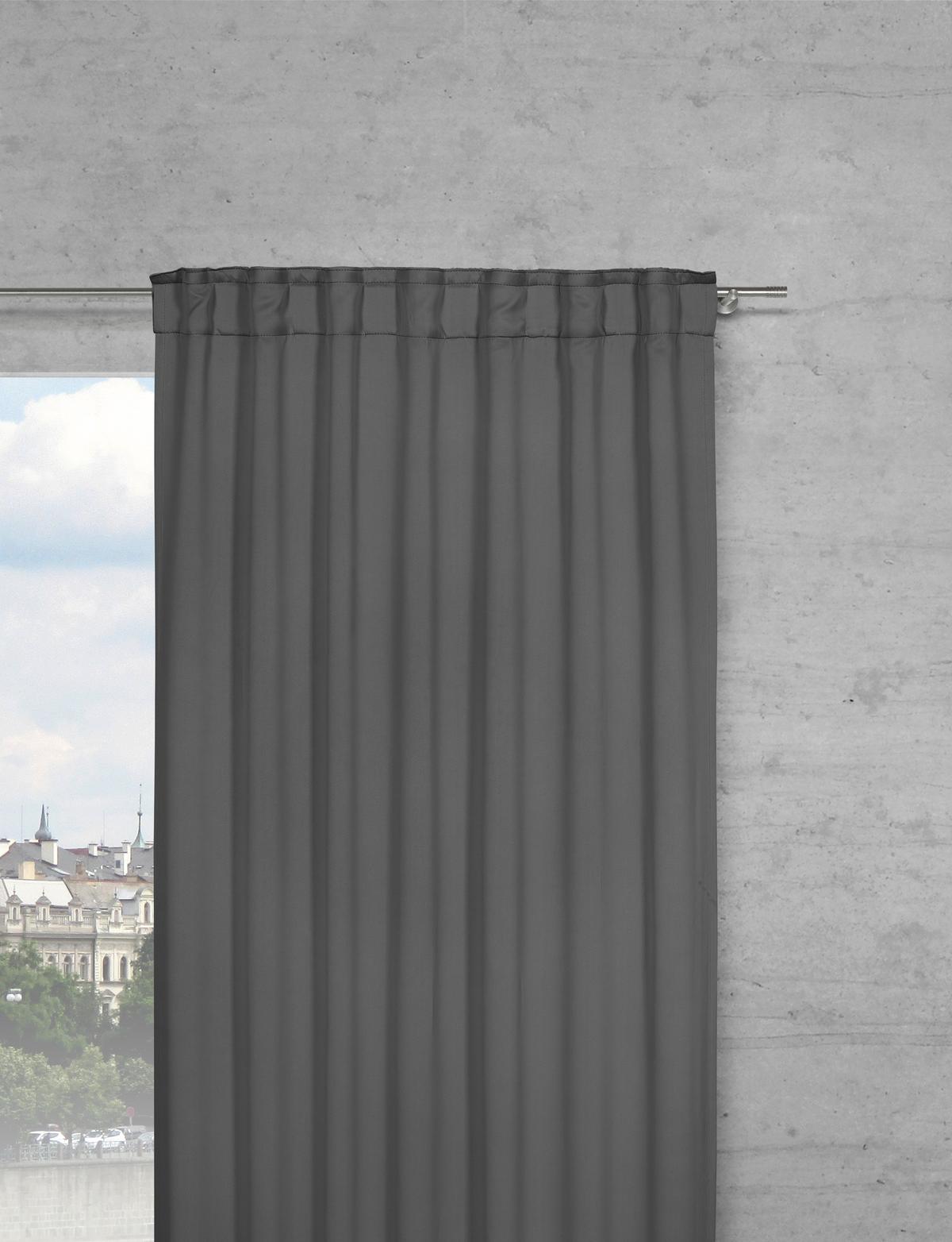 Sötétítőfüggöny Riccardo - antracit, Modern, textil (140/245cm) - Premium Living