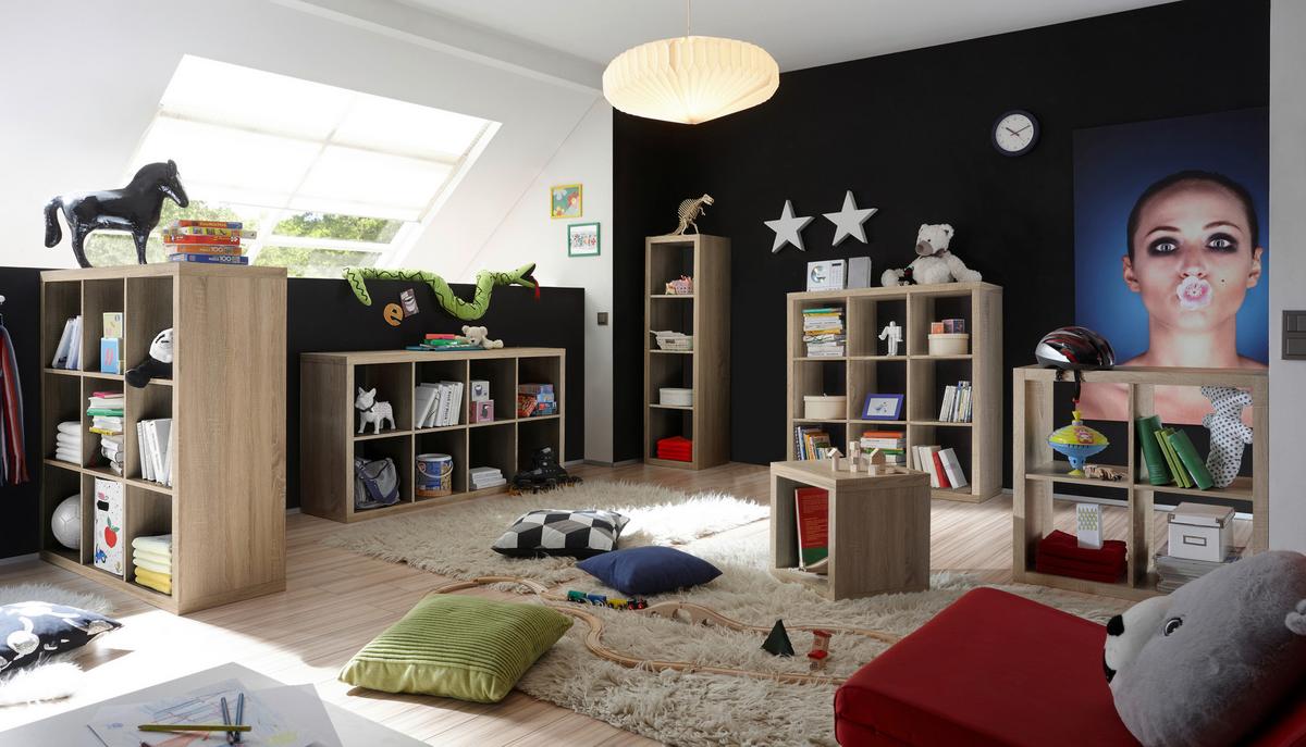 REGAŁ DZIAŁOWY STYLE - kolor dębu sonoma, Design, materiał drewnopochodny (41/41/38cm) - Carryhome