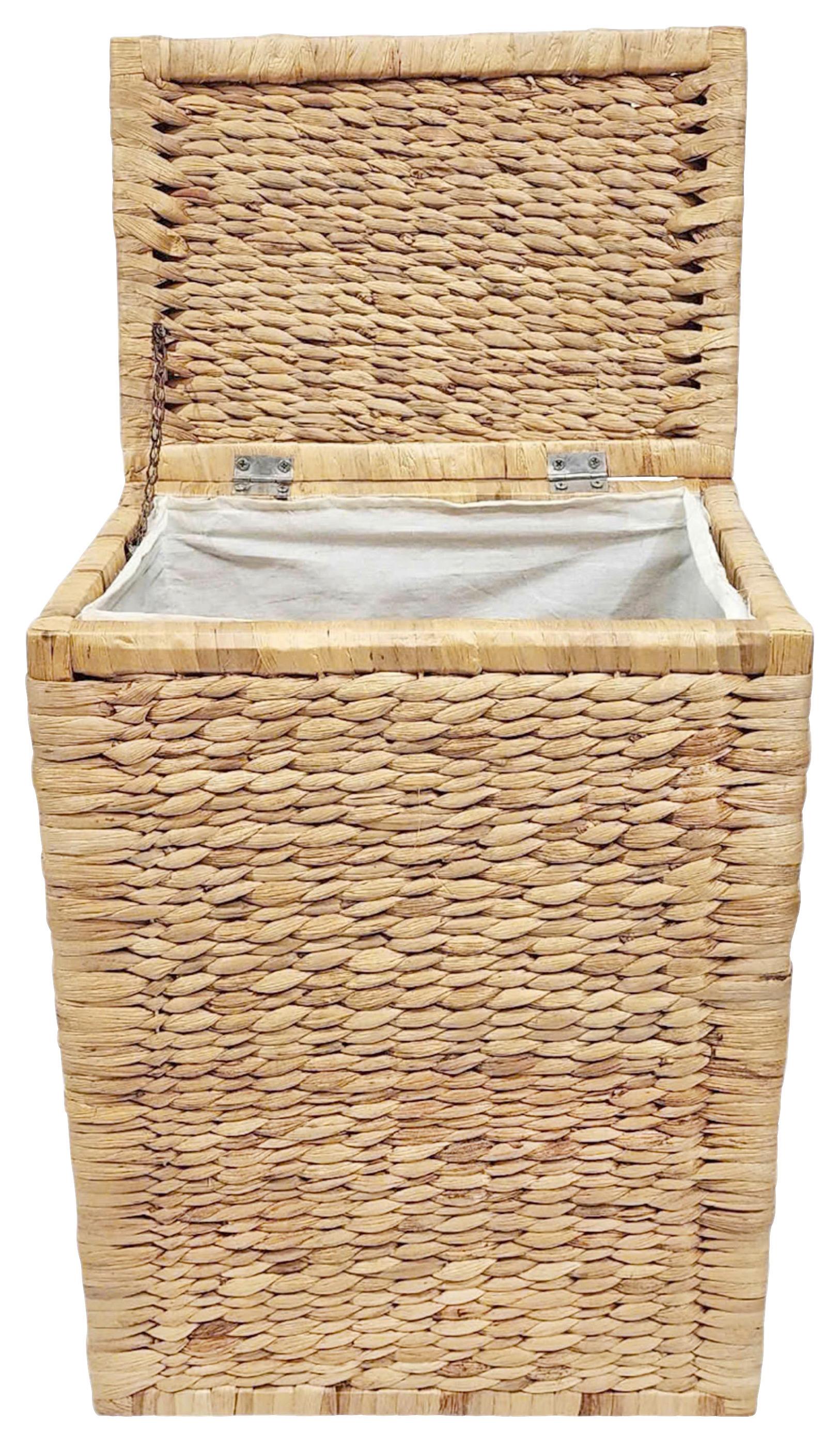 Wäschetonne Max Naturfarben ca. 92l - Creme/Naturfarben, ROMANTIK / LANDHAUS, Naturmaterialien/Holz (34/59/46cm) - Zandiara