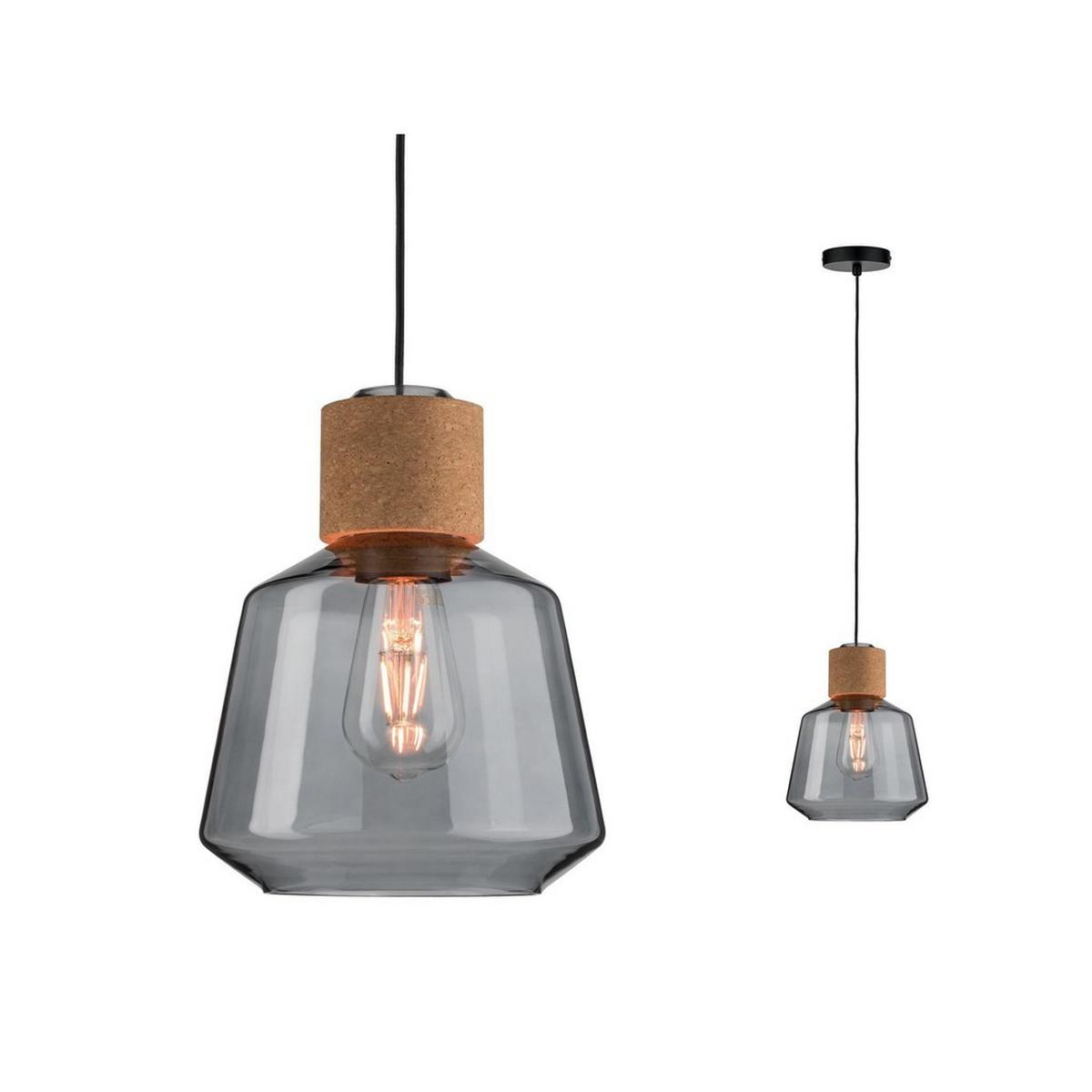 Hängeleuchte Noerdic Edla max. 20 Watt - Schwarz, KONVENTIONELL, Glas/Metall (20,8/110cm) - Paulmann