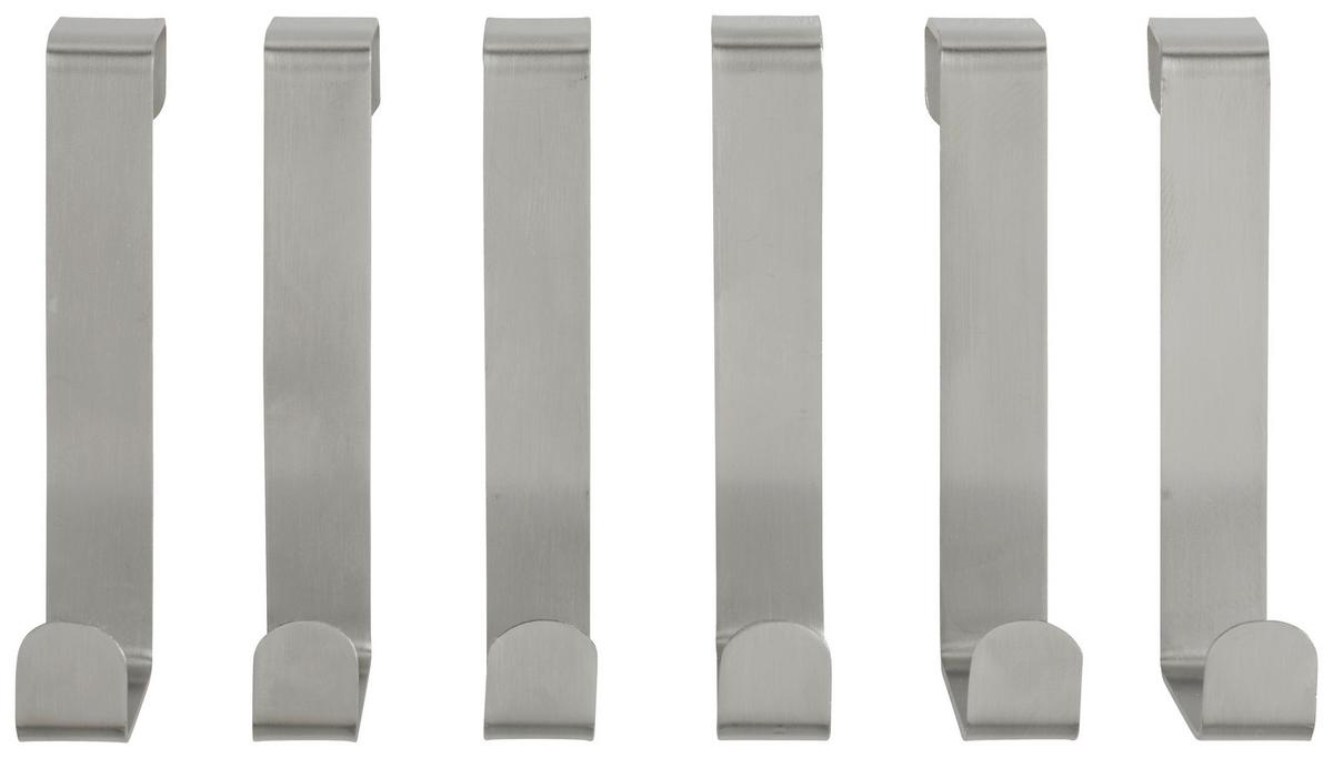 HACZYK NA DRZWI WENKO 6 SZT - kolor stalowy, metal (7,6/1,2/6cm) - Mömax
