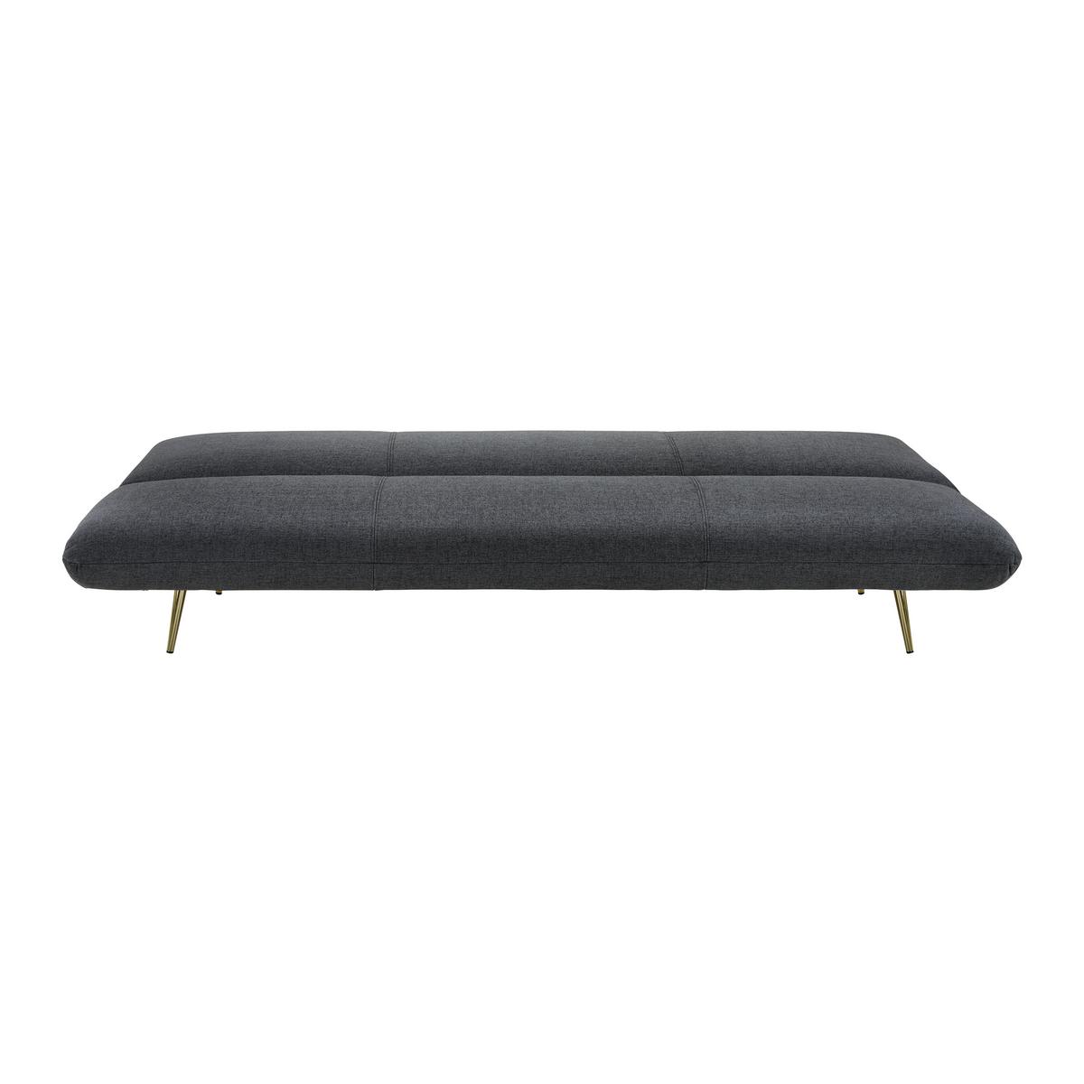 Zofa S Posteljno Funkcijo Ben, Temno Siva - zlate barve/temno siva, Moderno, kovina/tekstil (186/82/85cm) - Bessagi Home