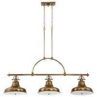 Viseća Svetiljka Qz-Emery3p- Boja Mjeda - boje mjeda, Design, staklo/metal (133.3/73/34.3cm)