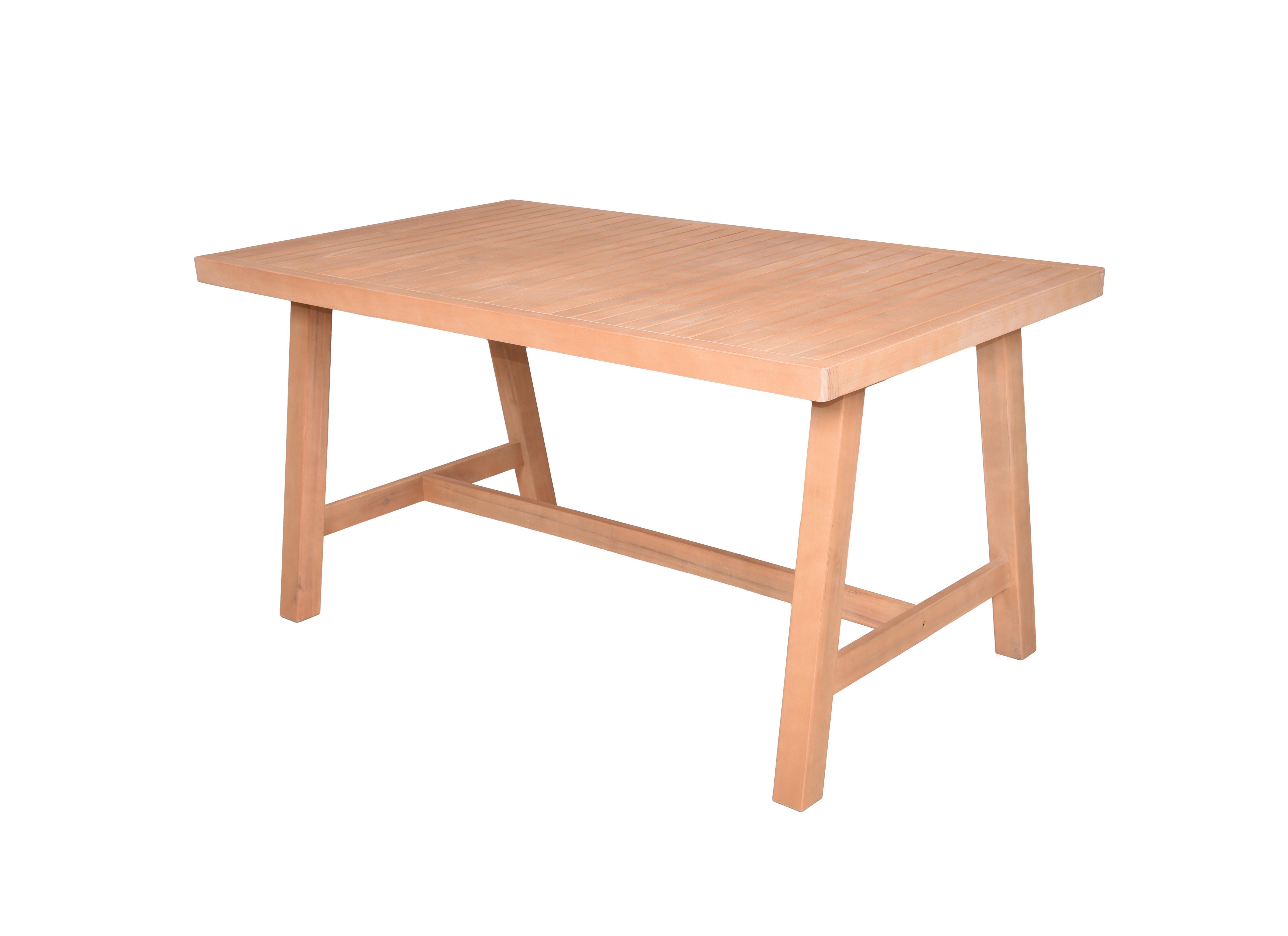 Gartentisch Holz Bogota ca. 150x85 cm geölt - Hellbraun, Basics, Holz (150/85/75cm) - Gardenson