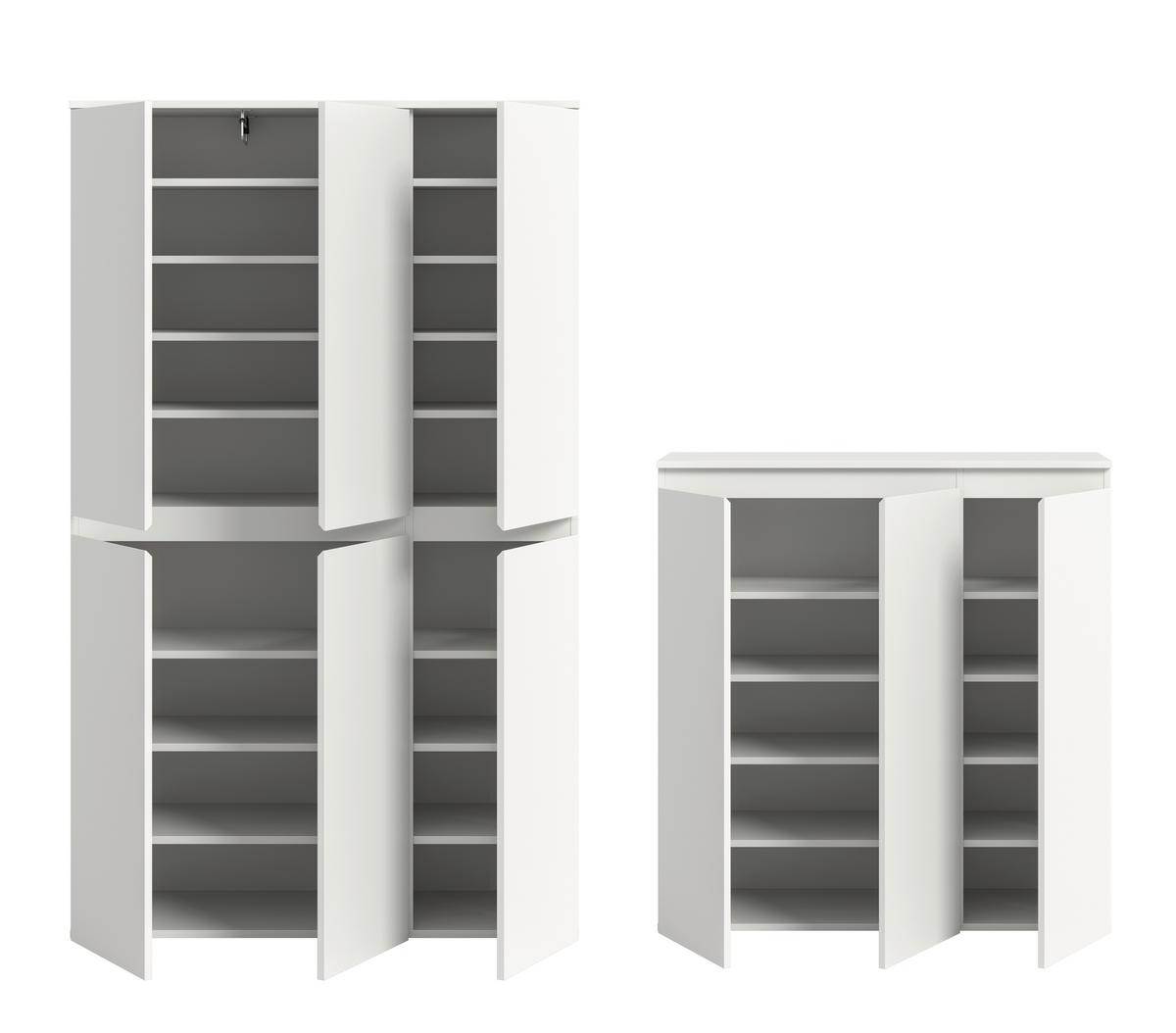 Garderobenschrank Scarpa Weiß - Schwarz/Weiß, Design, Holzwerkstoff/Kunststoff (235/175/37cm) - Livetastic