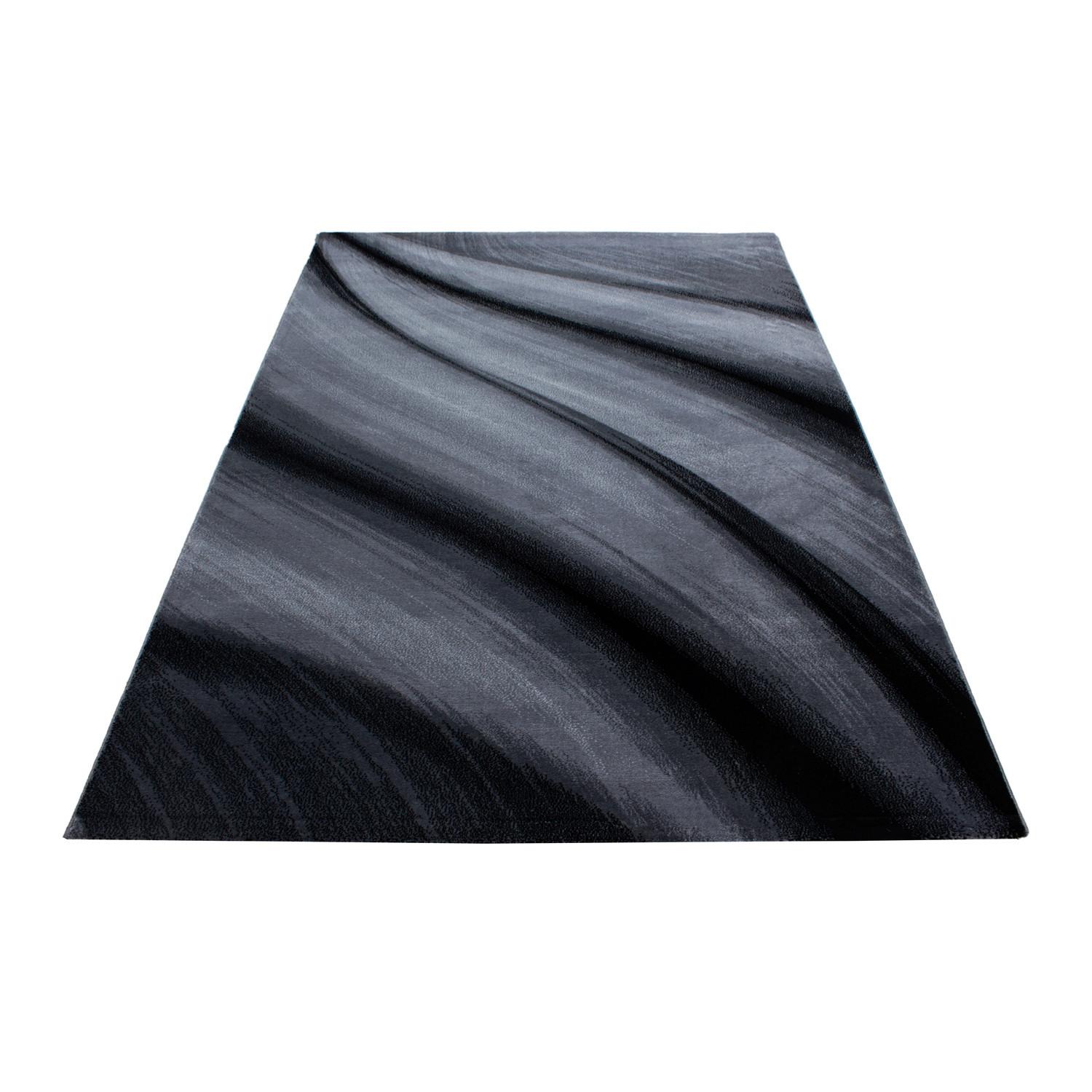 Webteppich Miami Schwarz ca. 200x290cm - Schwarz, Trend, Textil (200/290cm)