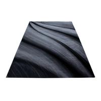Webteppich Miami Schwarz ca. 200x290cm - Schwarz, Trend, Textil (200/290cm)