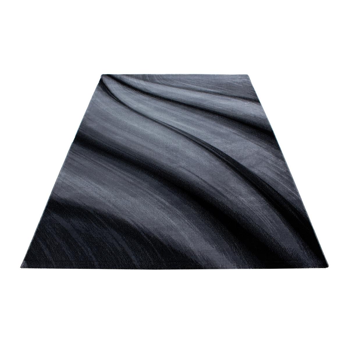 Webteppich Miami Schwarz ca. 200x290cm - Schwarz, Trend, Textil (200/290cm)
