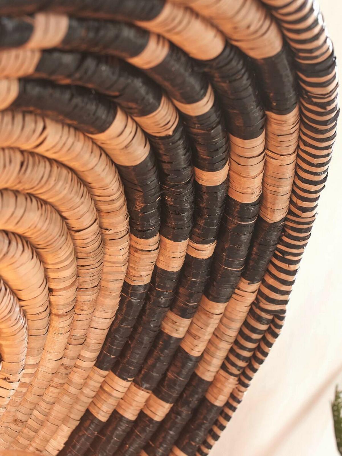 Stenska Svetilka Andros - črna/bela, Basics, naravni materiali (45/6cm) - Good & Mojo