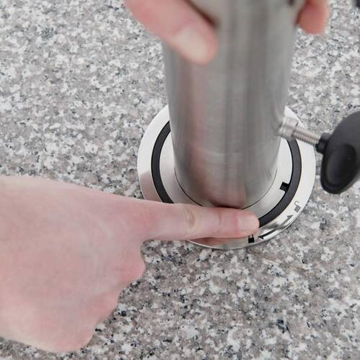 Sonnenschirmständer Expert Click it Grau - Grau, Basics, Stein (56/9/56cm) - Doppler