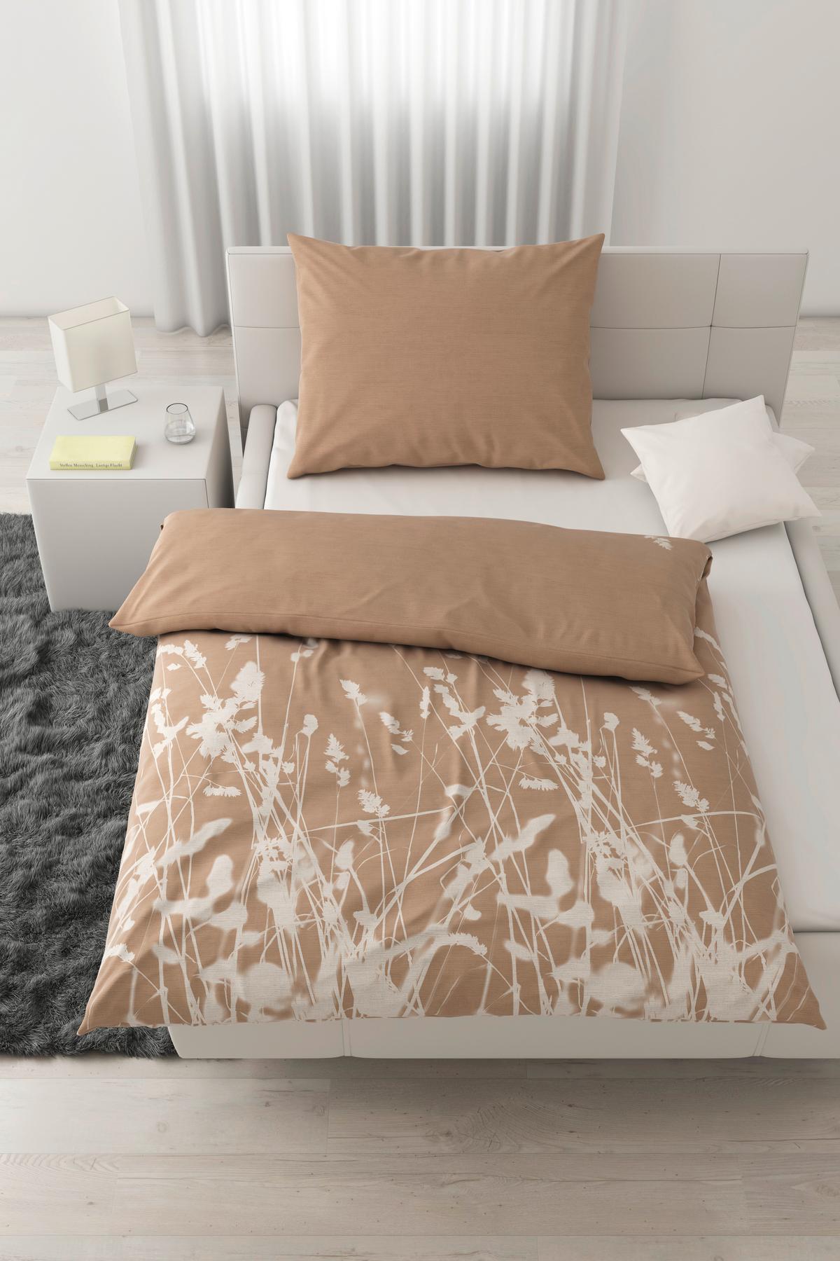 BETTWÄSCHESET EMILIA - Beige, Natur, Textil (160/210cm) - Modern Living