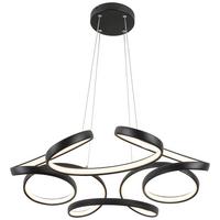 LED-Hängeleuchte Crono in Schwarz max. 24 Watt - Schwarz, ROMANTIK / LANDHAUS, Kunststoff/Metall (70qm) - Premium Living