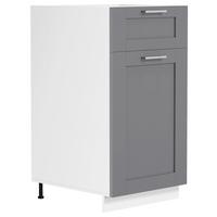 Kuhinjska Spodnja Omarica Colura, Bela, Antracit, Š 40cm - srebrne barve/bela, Trend, umetna masa/leseni material (40/82/46cm) - MID.YOU