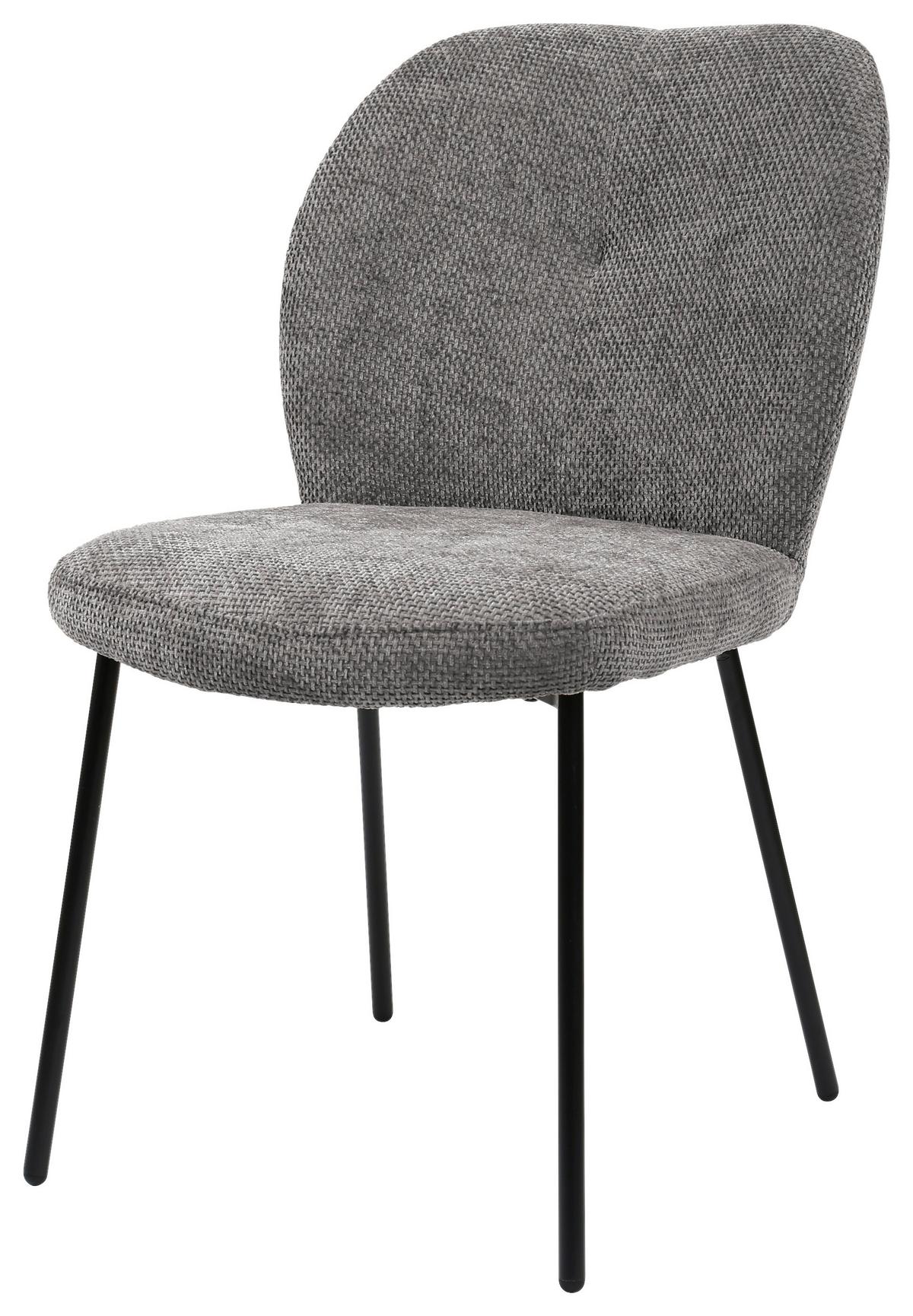 Stuhl Mara Grau/Schwarz - Schwarz/Grau, LIFESTYLE, Holz/Textil (52/87/64cm) - Mömax