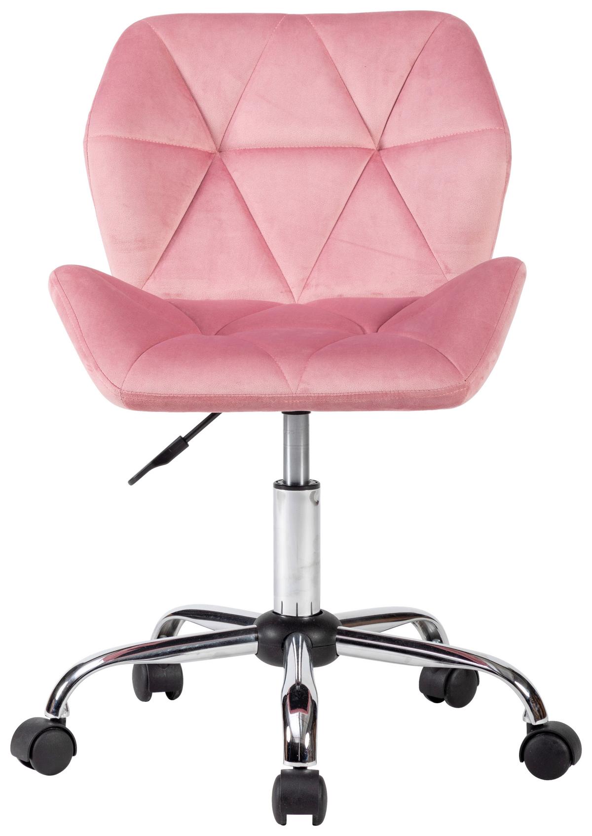 Uredska Stolica Aria - pink/boje kroma, Moderno, metal/tekstil (49/74-84/53cm) - Modern Living