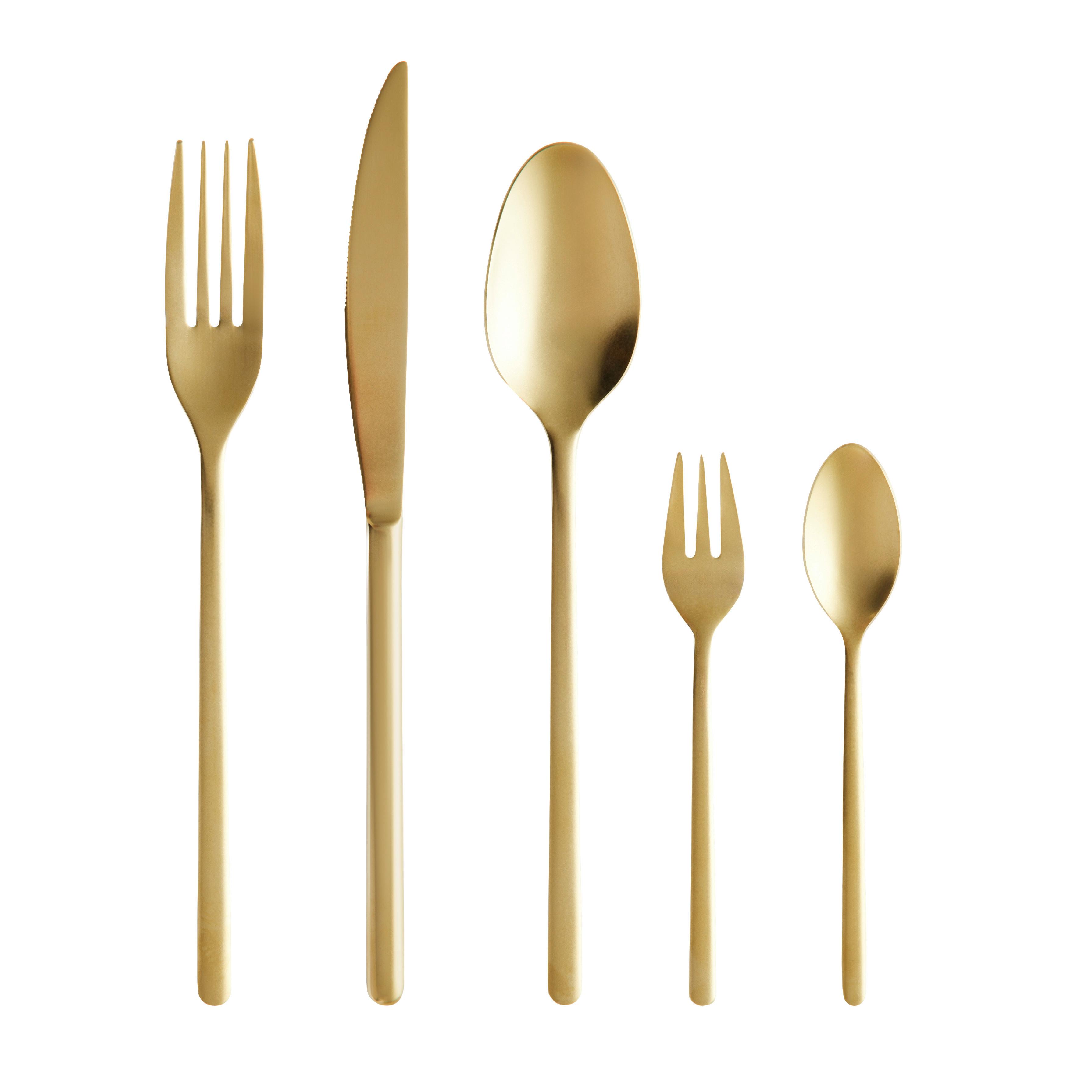 BESTICKSET BEVERLY - guldfärgad, Modern, metall - Mömax