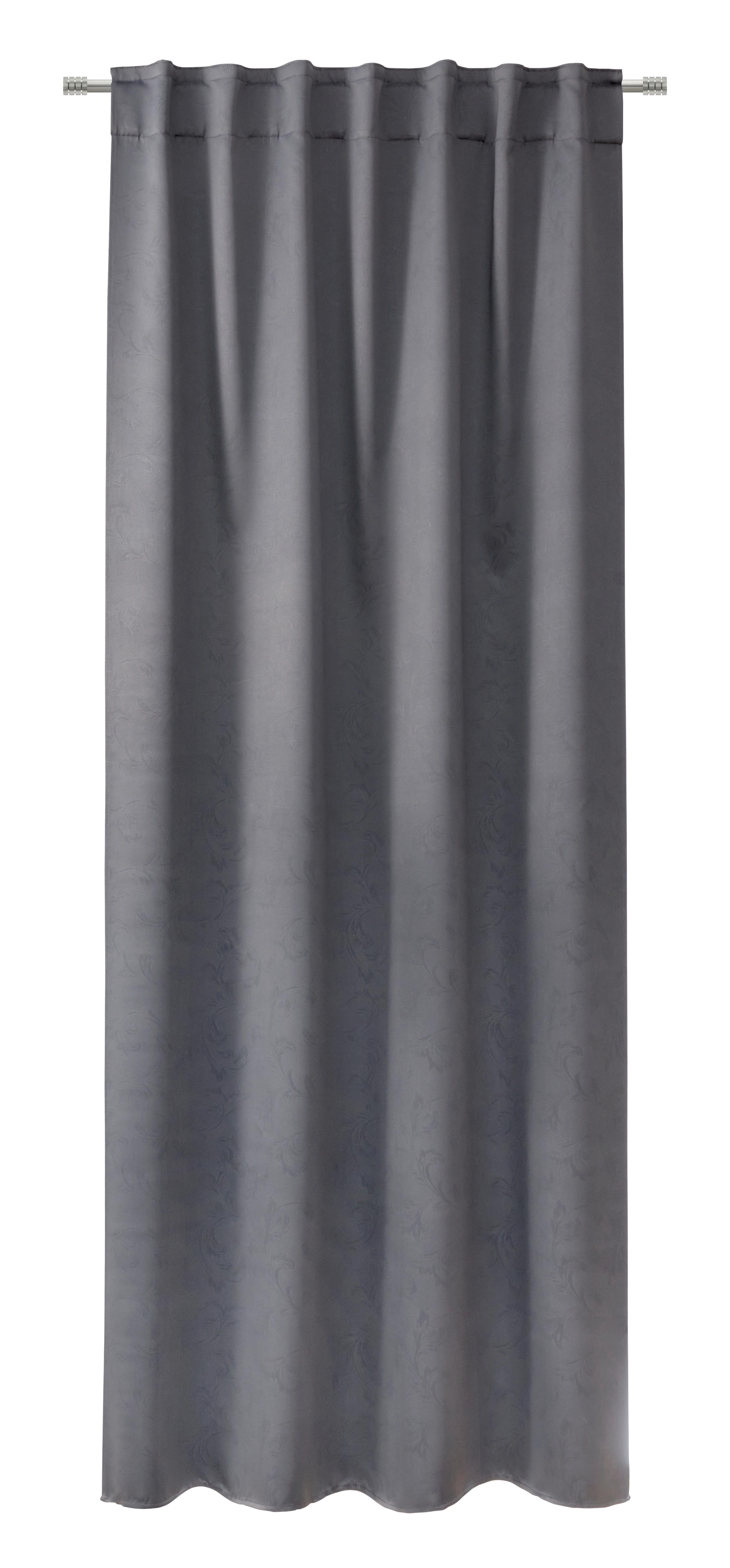Fertigvorhang Alva Anthrazit ca. 140x245cm - Anthrazit, MODERN, Textil (140/245cm) - Premium Living