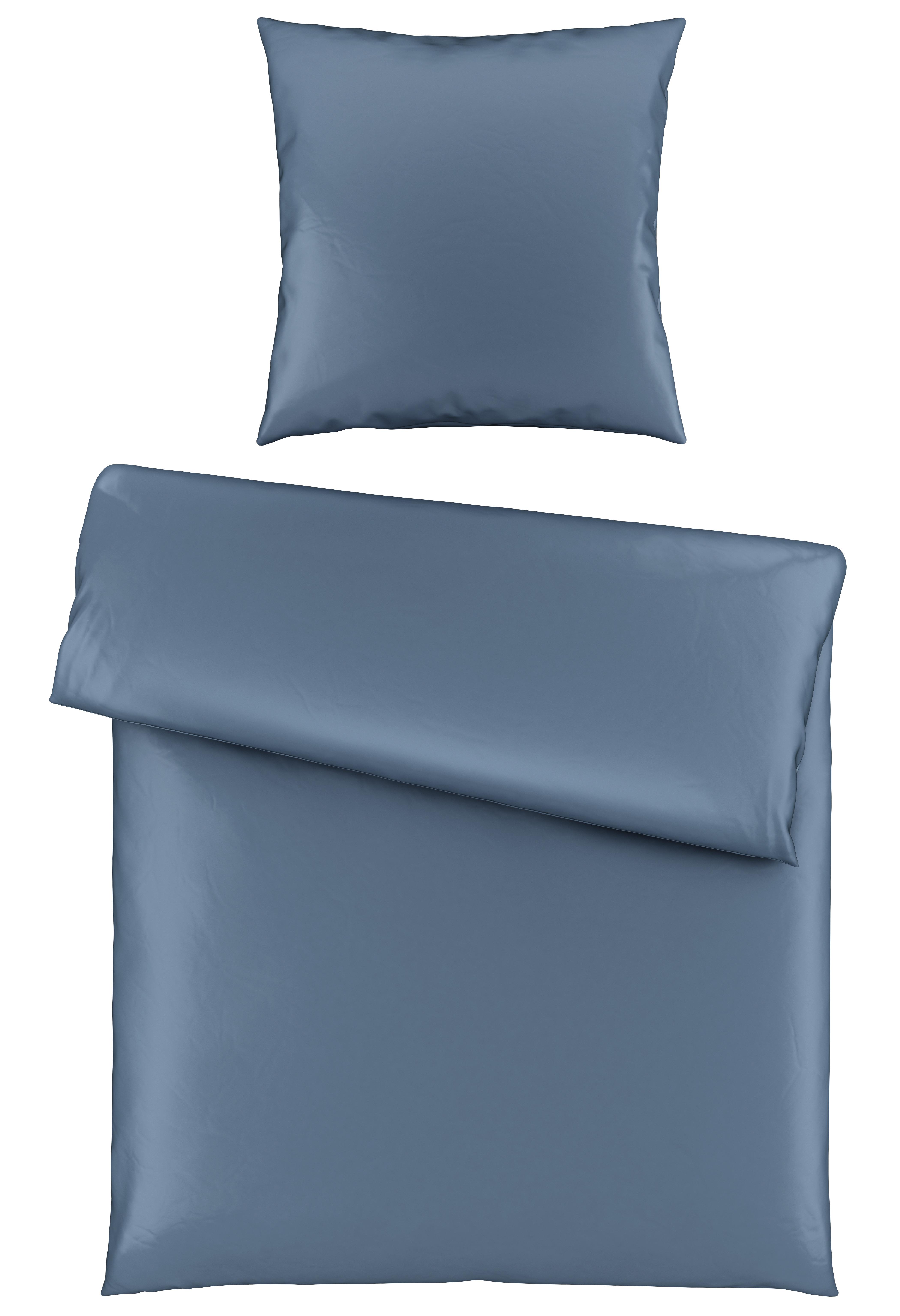 Bettwäsche Alex Uni ca. 135x200cm - Blau, MODERN, Textil (135/200cm) - Premium Living