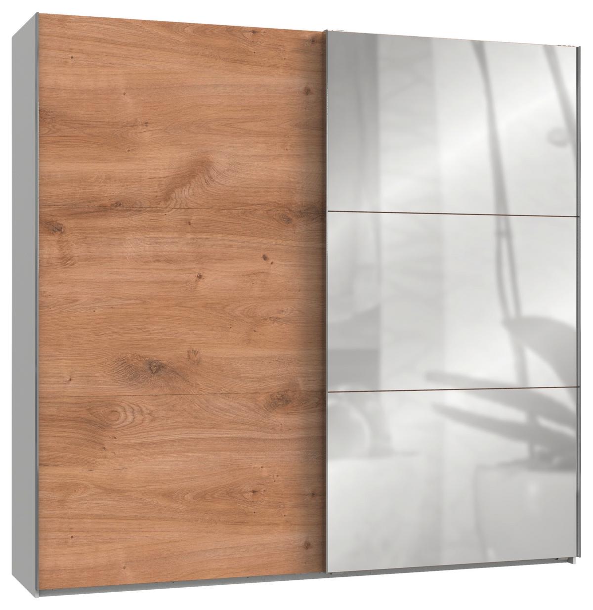 Ormar S Kliznim Vratima Level 36 A - bijela/boje hrasta, Moderno, drvni materijal/metal (250/236/65cm) - Modern Living