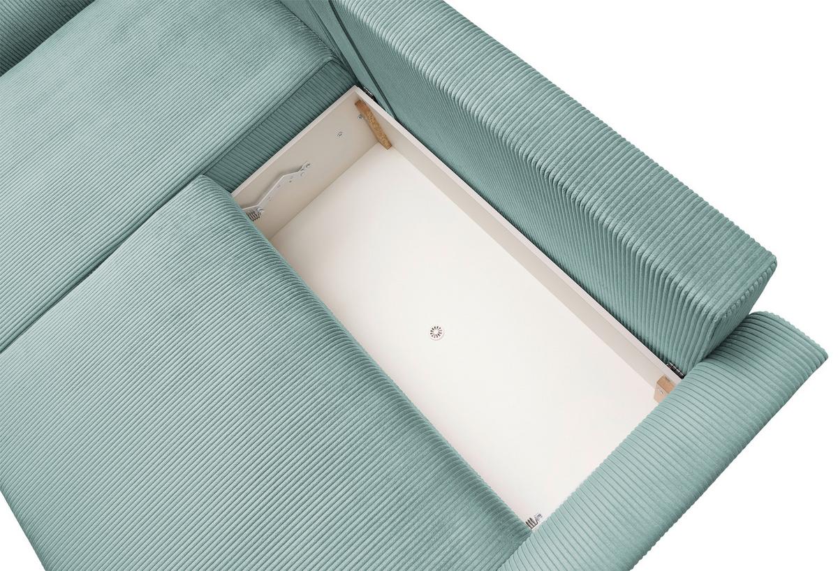 Coltar Kim - verde mentă, Modern, lemn (233/146cm) - Modern Living