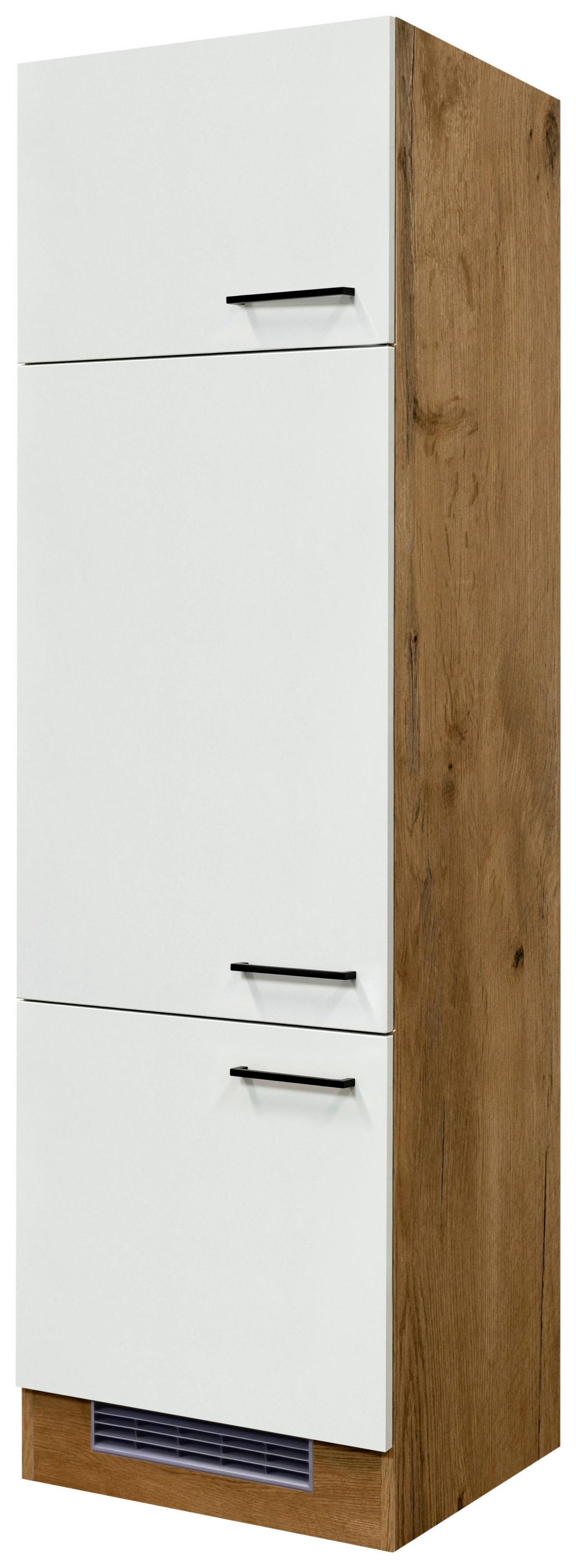 Geräteumbauschrank Avila Eichefarben/Magnolie - Eichefarben/Magnolie, KONVENTIONELL, Holzwerkstoff/Metall (60/200/57cm) - FlexWell