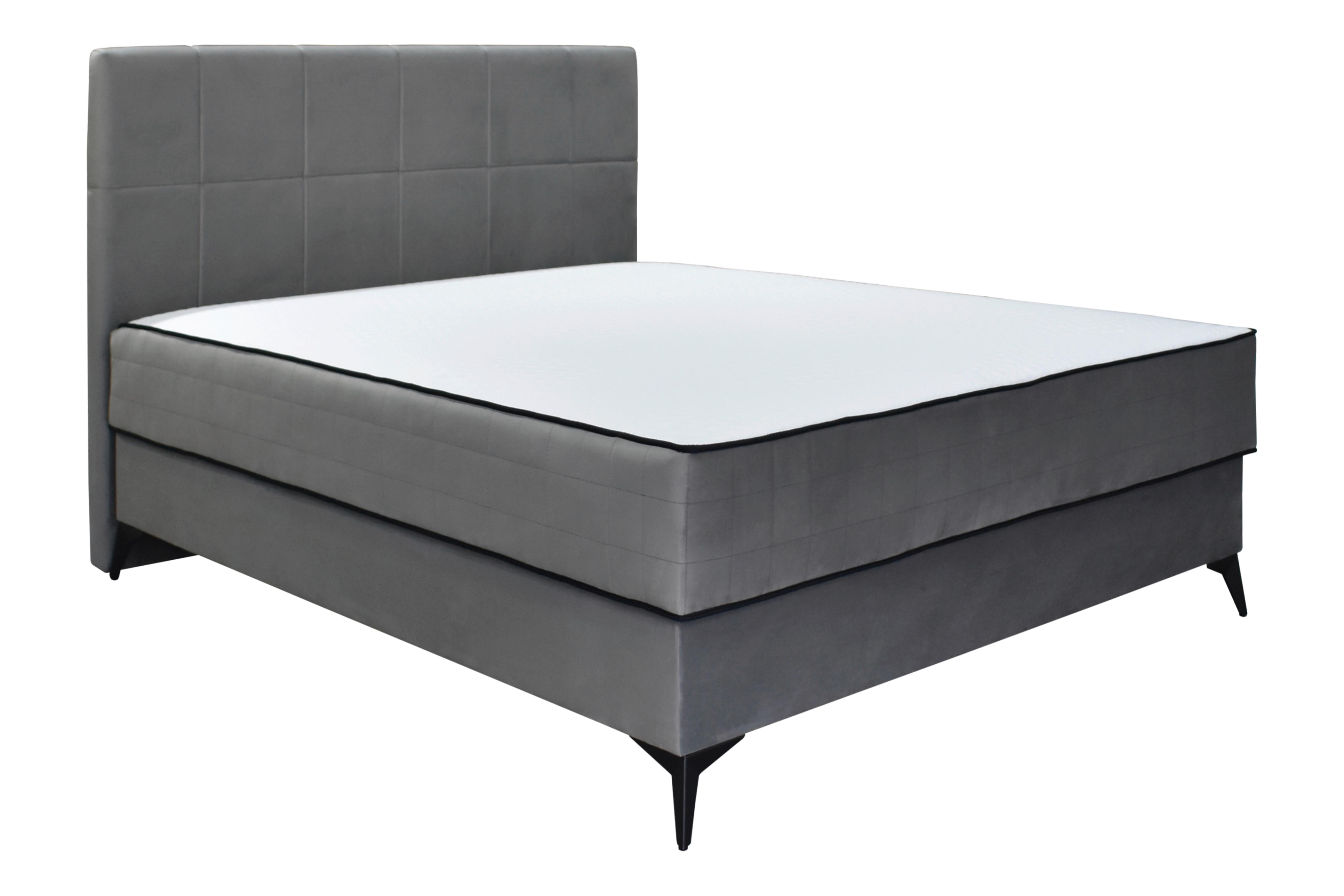 Box Krevet Lina - siva/crna, Moderno, drvni materijal/drvo (140/200cm) - Modern Living