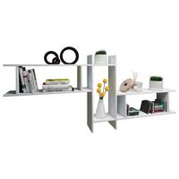 Stenski Regal Sirola Maxi, Bela - bela, Konvencionalno, leseni material (188/80/19,7cm) - MID.YOU