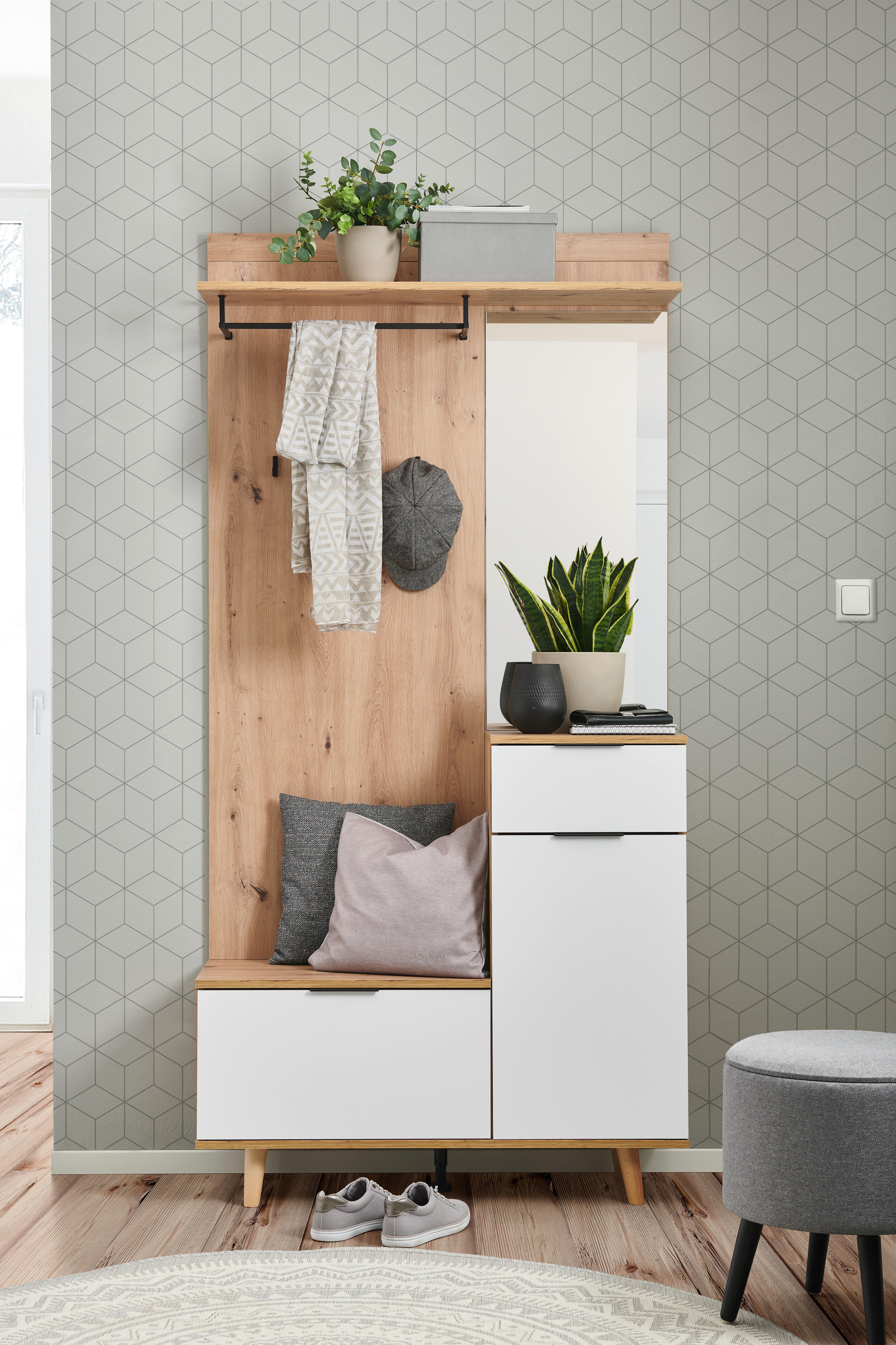 PRZEDPOKÓJ NORDIC I - biały/dąb artisan, Konventionell, materiał drewnopochodny (100/204/40cm) - Xora