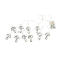 Lichterkette Mushroom Silberfarben max. 0,6 Watt - Silberfarben, Glas/Kunststoff (165cm) - Mömax