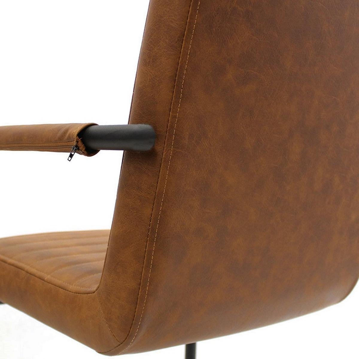 ARMLEHNSTUHL-SET BARS - Cognac/Haselnussfarben, LIFESTYLE, Kunststoff/Textil (54/97/57cm) - MID.YOU