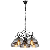 Hängeleuchte Cottage Schwarz max. 40 Watt - Schwarz, KONVENTIONELL, Glas/Metall (56/120cm) - Globo